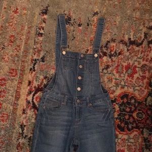 Women’s Long Fitted Denim Overalls